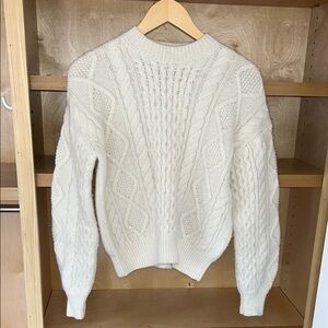Cozy Cable Knit Sweater - Cream